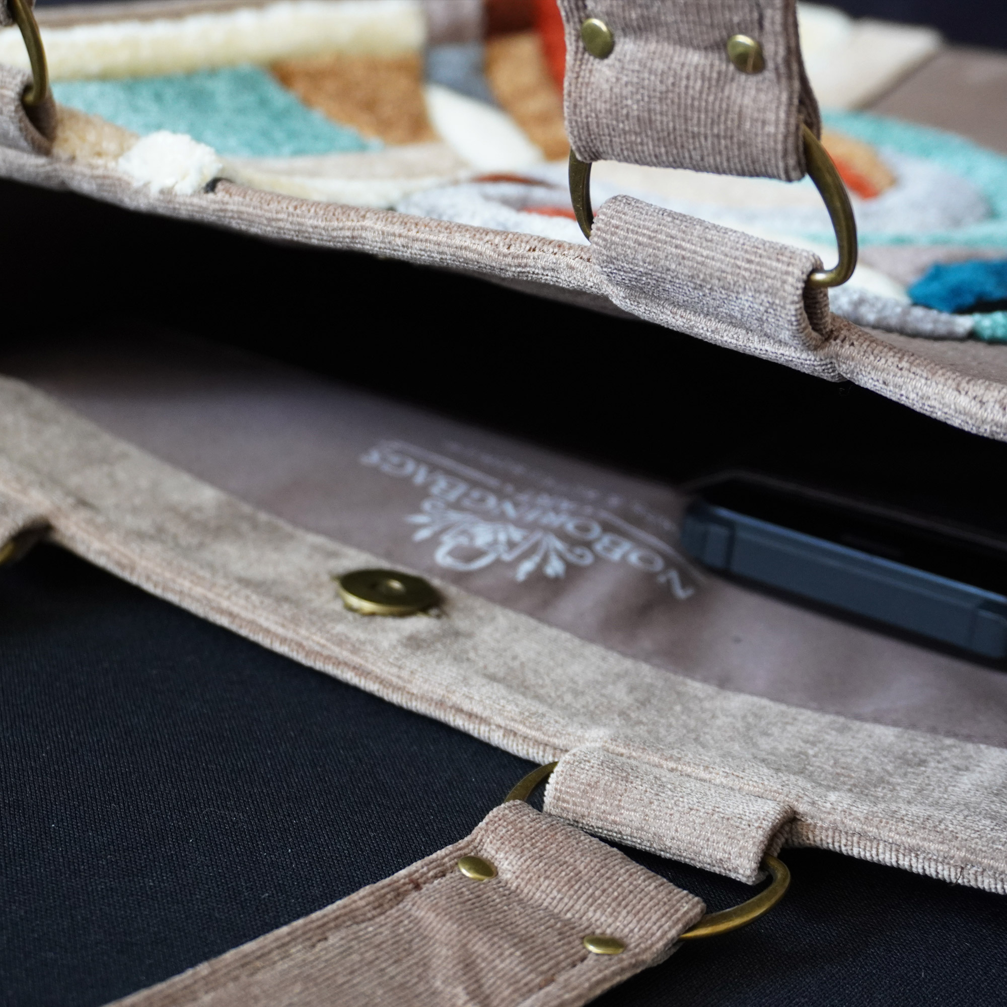 Sparrow Geometric Tote Bag inside view