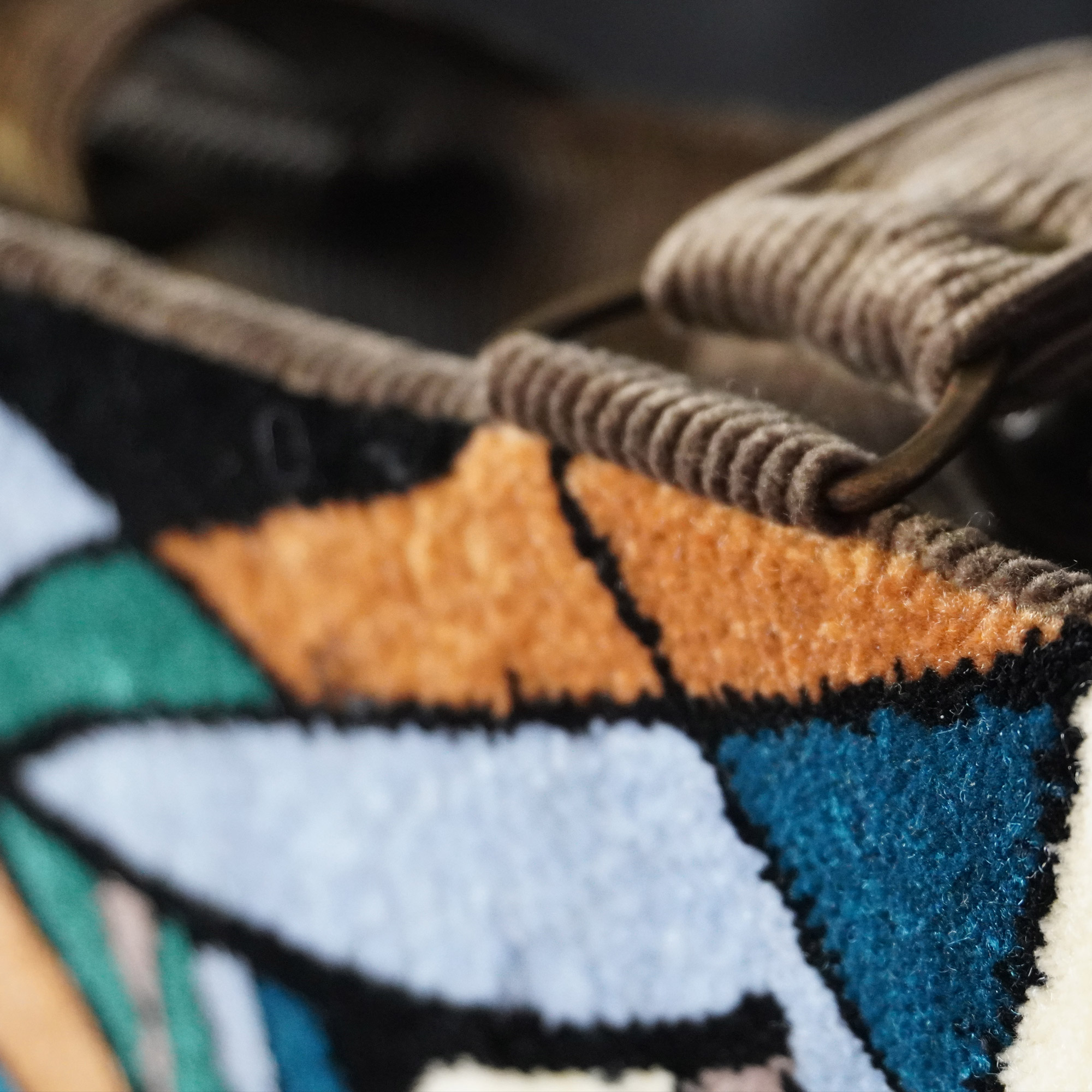 Stained Glass Cat Trapezoid Tote Bag details